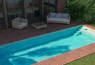 Piscine FIDJI 8 • 8,00 m x 3,00 m - fond plat 1,40 m