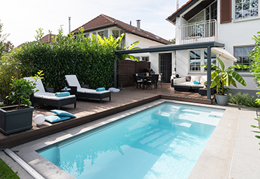 Piscine TIKI 5 • 5,29 m x 2,30 m - fond plat 1,40 m